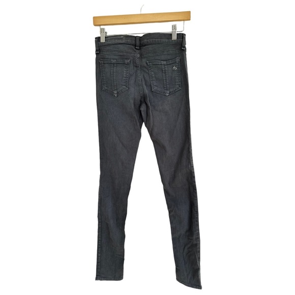Rag & Bone The Skinny Distressed in Charcoal Gray Jeans Size 25 - Picture 6 of 15